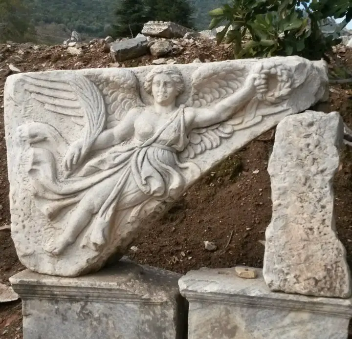 Skulptur in Ephesos, Ephesus, Türikei