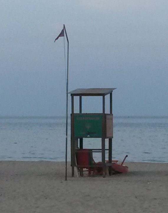 Abendstimmung am Strand von Rimini