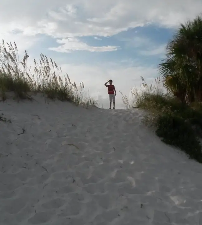 Am Strand von Clearwater gibt es Dünen, Florida, Clearwater Beach