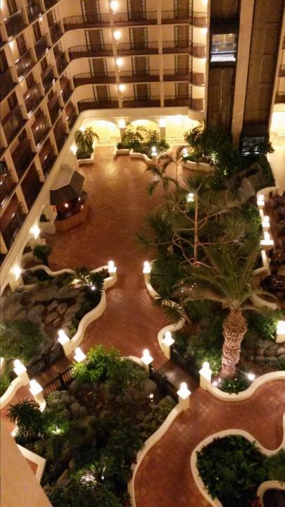 Der Indoor-Garten im Sheraton Suites Hotel in Tampa, Florida