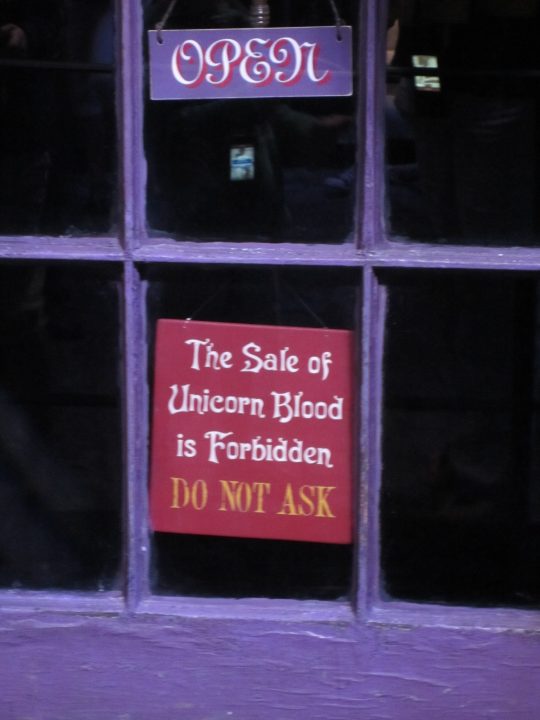 The sale of unicorn blood is forbidden - do not ask