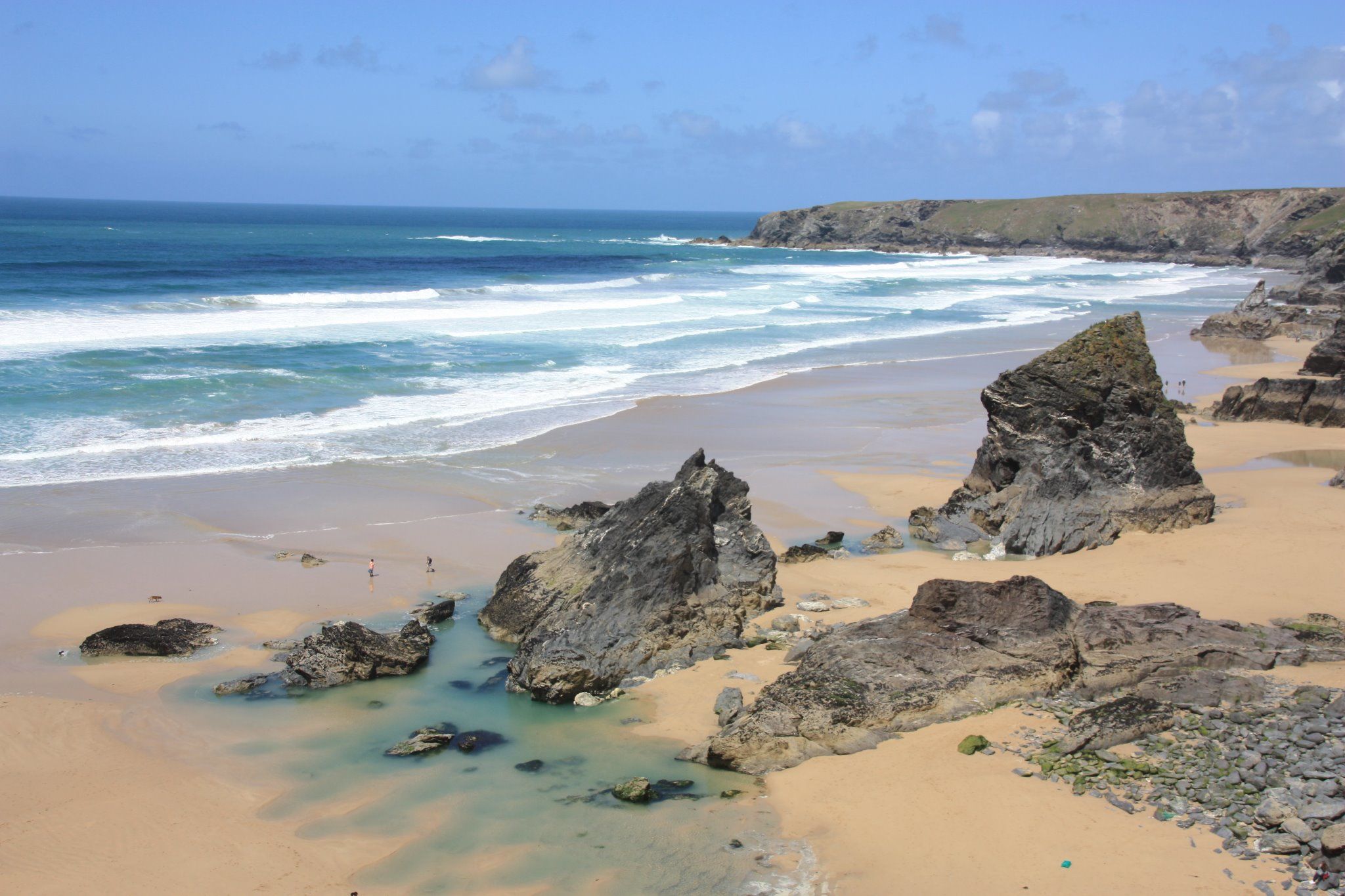 Bedruthan Steps von oben