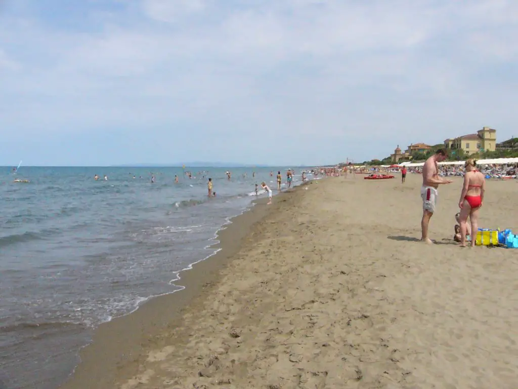 Strand von Donoratico mit Blick Richtung Castagneto