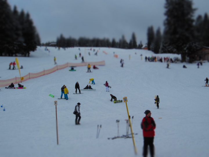 Skipiste Feldberg mit Miniatureffekt