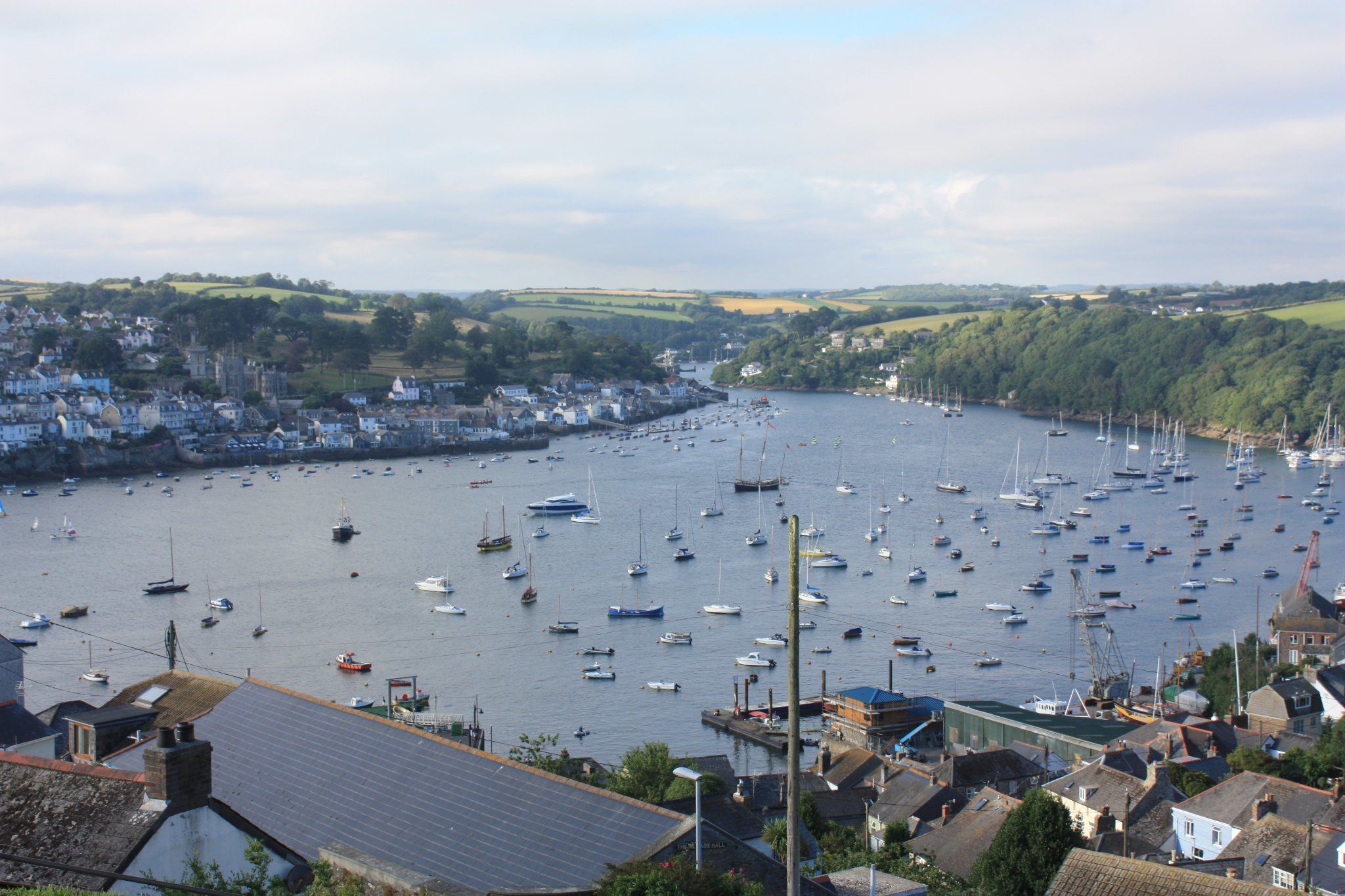 Blick auf Fowey und Fowey River