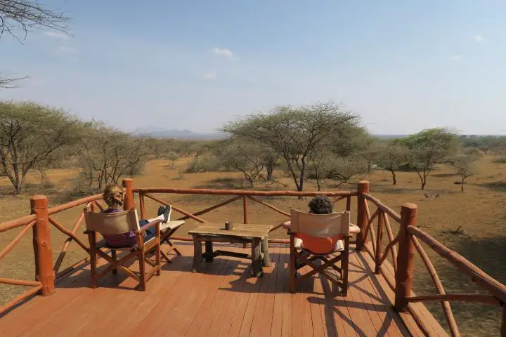 Aussichtsterrasse im Severin Safari Camp, Kenia mit Kindern