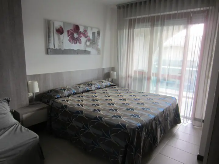 Schlafzimmer im Appartement des Hotels Imperial in Bibione