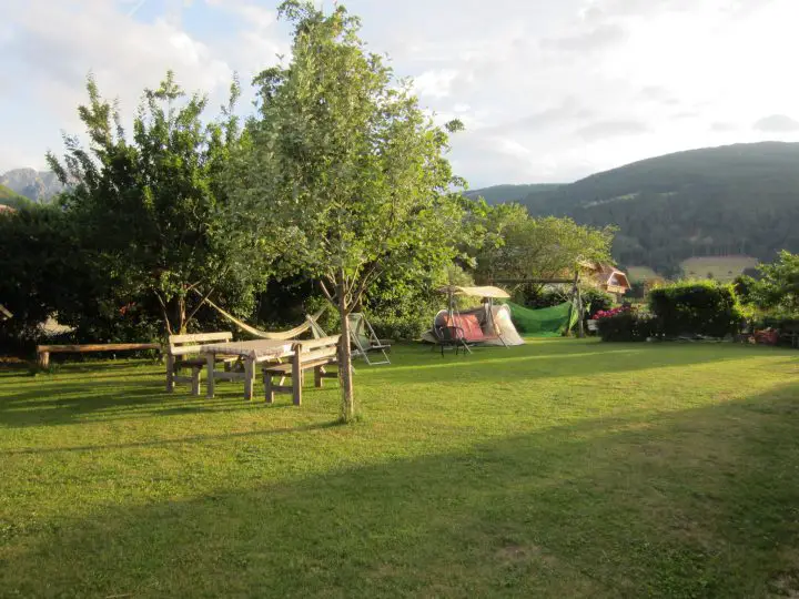 Garten des Färberhofs in Südtirol, Pustertal