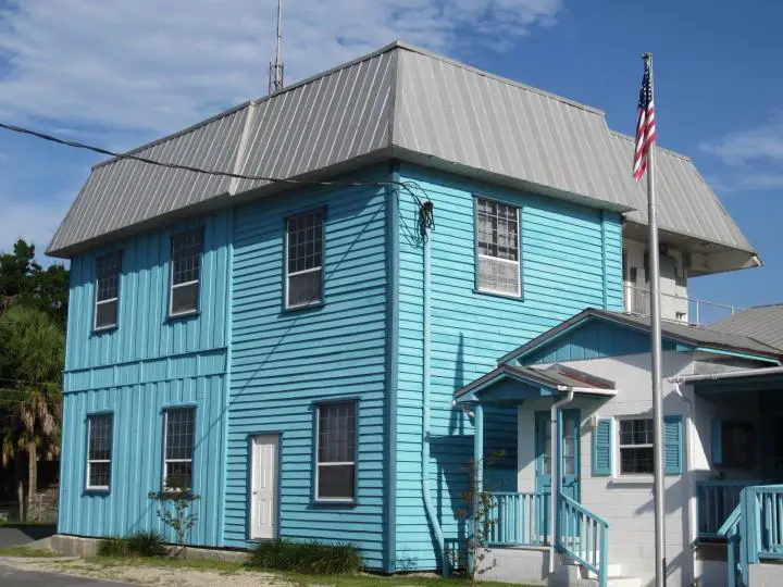 Blaues Haus in Cedar Key, Florida
