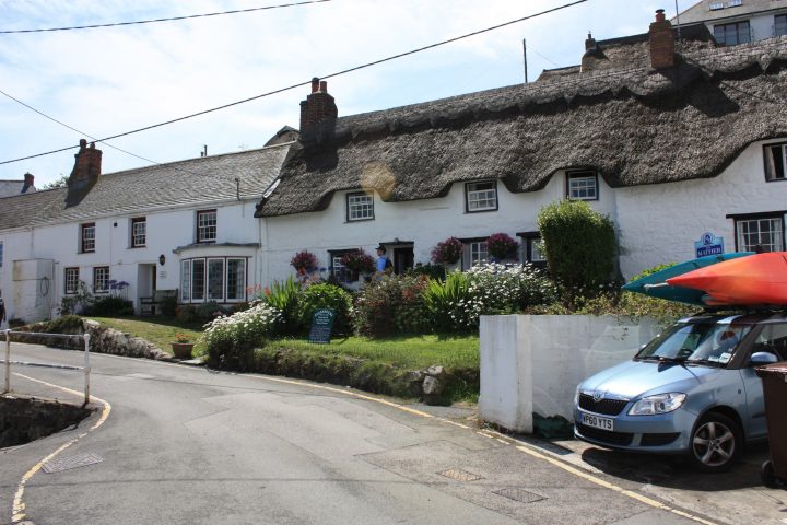 Die Häuser von Coverack in Cornwall