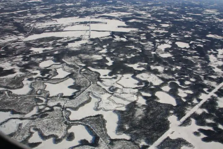 Schwedisch Lappland von oben