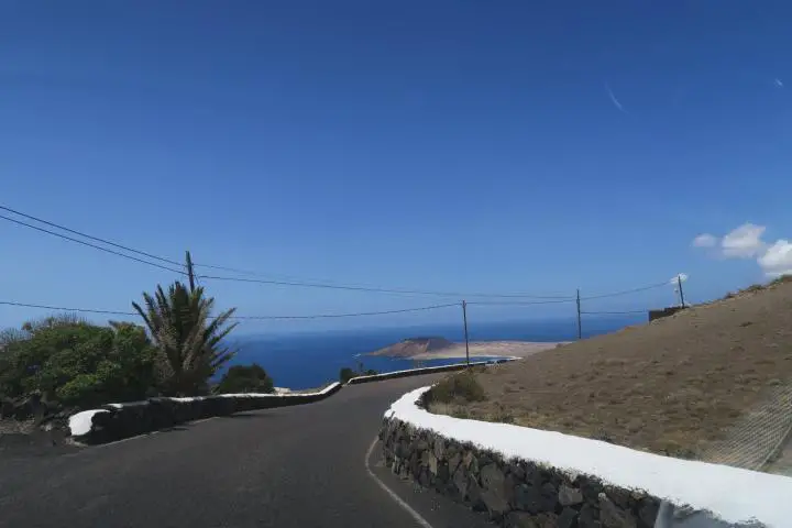 Straße zum Mirador de Guinate, Lanzarote mit Kindern