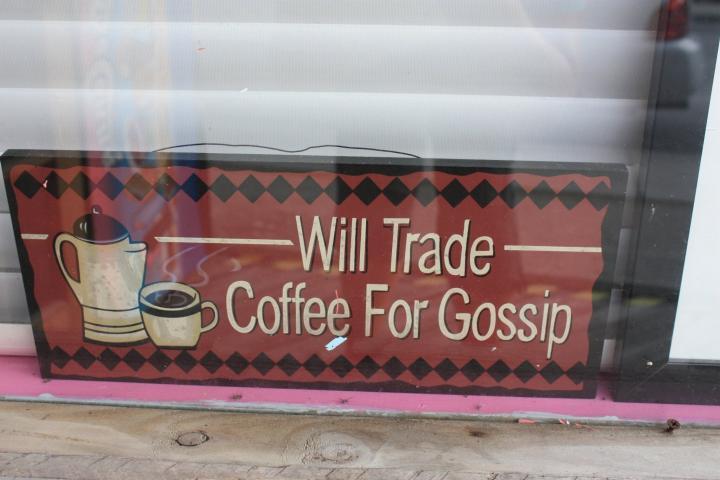 Will trade - Coffee for Gossip