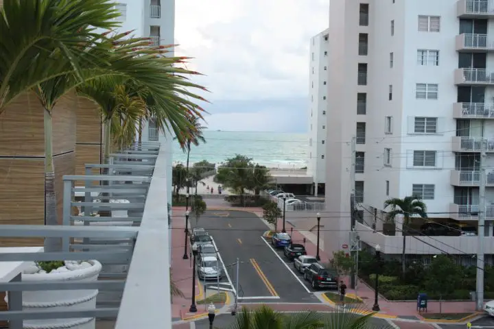 Meerblick vom Sense Beach House, Miami Beach, Florida