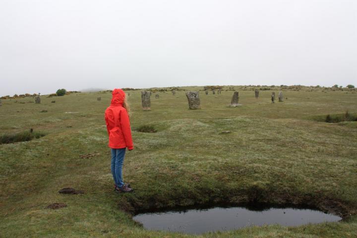 Bodmin Moor, Hurlers, Cornwall mit Kindern