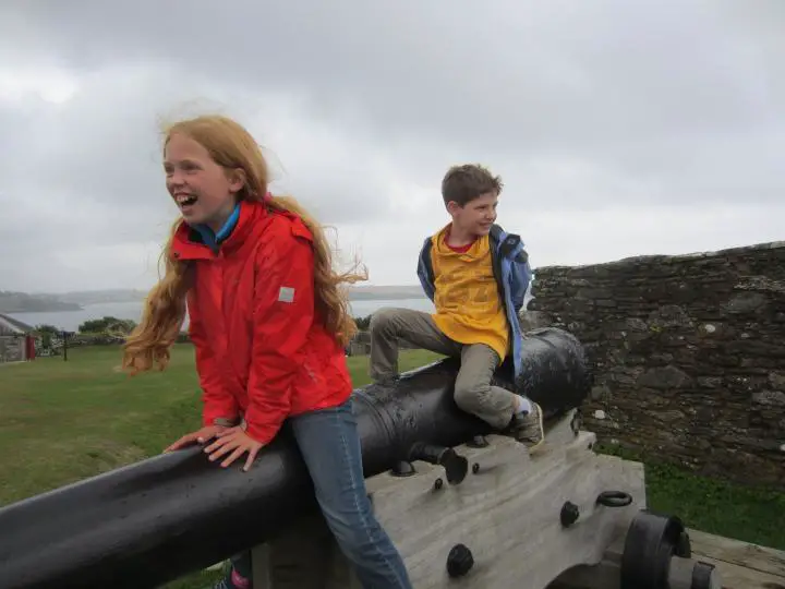 Pendennis Castle, Falmouth, Cornwall mit Kindern