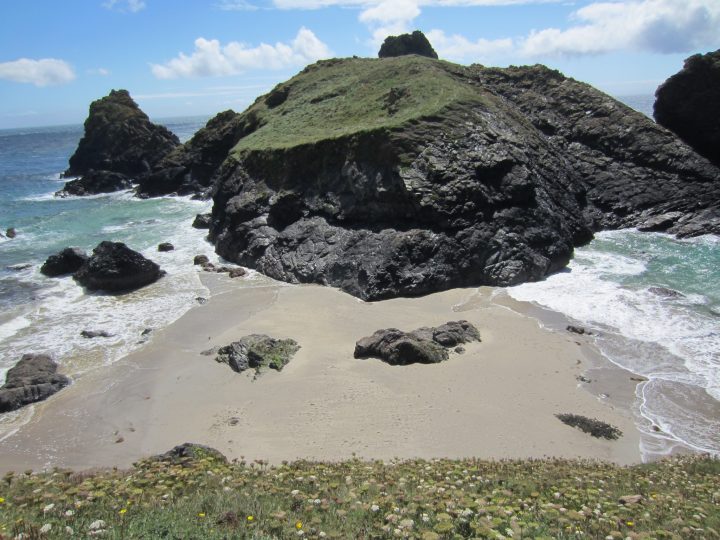 Tombolo in der Kynance Cove
