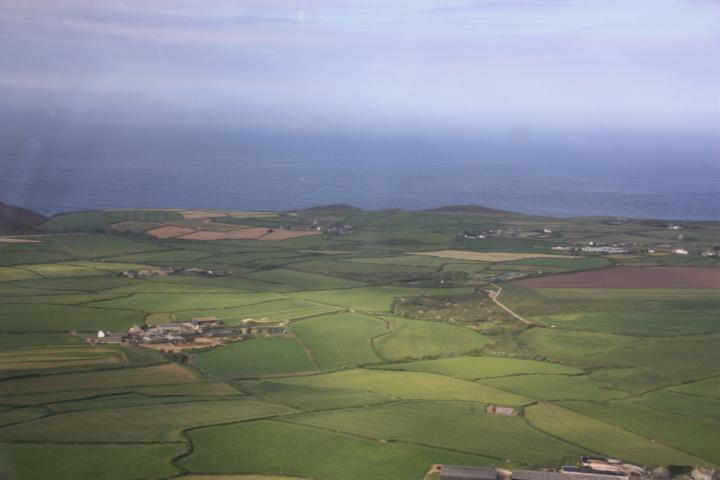 Weiden und Felder in Cornwall, Penwith Peninsula, Land's End