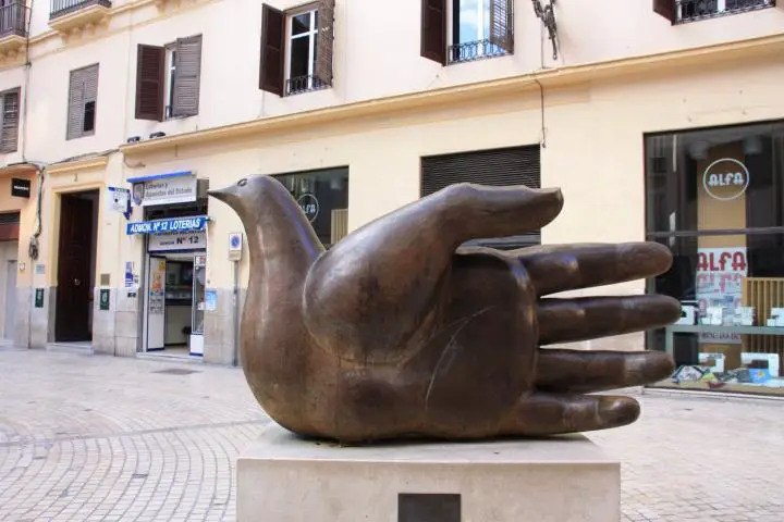 Friedenstaube in Málaga