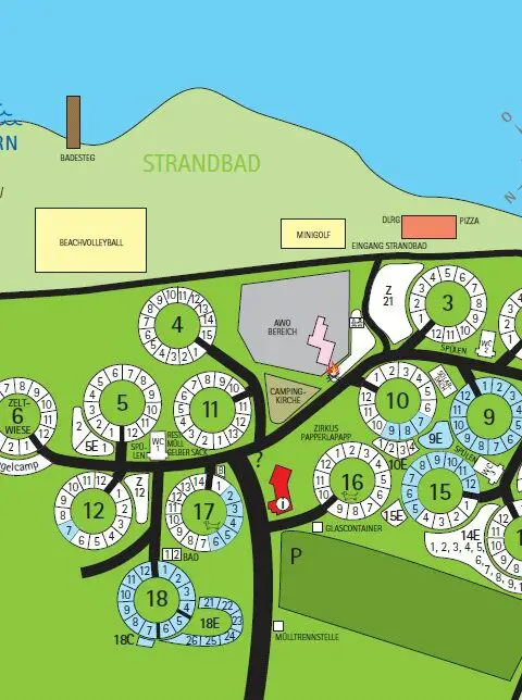 Lageplan Campingplatz Horn Karte des Campingplatz Horn am Bodensee