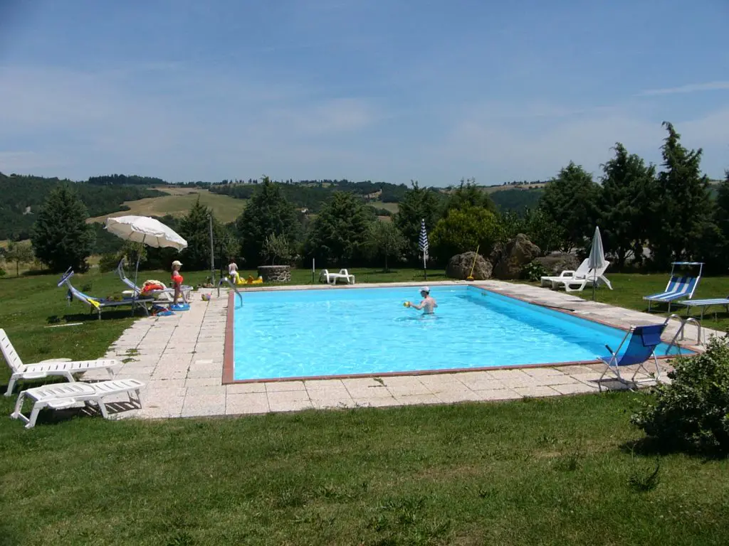 Pool bei Le Selvole bei Volterra