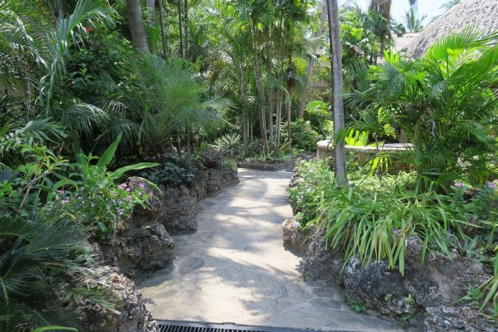 tropischer Garten, Severin Sea Lodge, Mombasa, Kenia