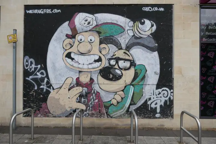 Street Art Wallace and Gromit in Bristol