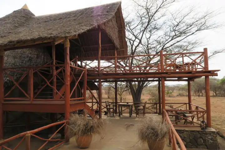 Terrasse im Severin Safari Camp, Kenia mit Kindern