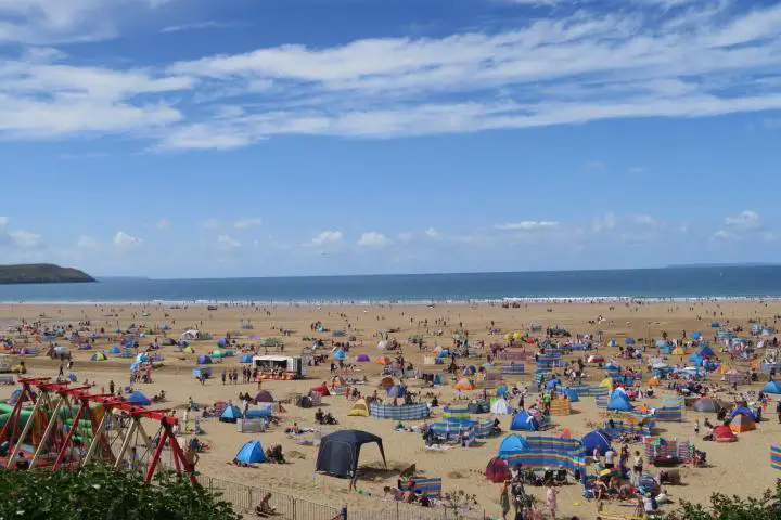 Woolacombe Beach an einem Sommertag